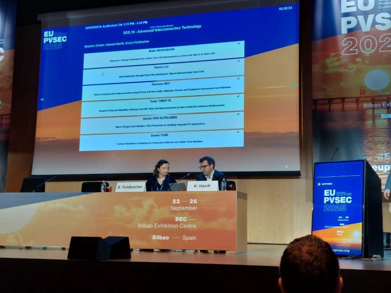 Dr. Hamed Hanifi at a photovoltaic conference or industry event