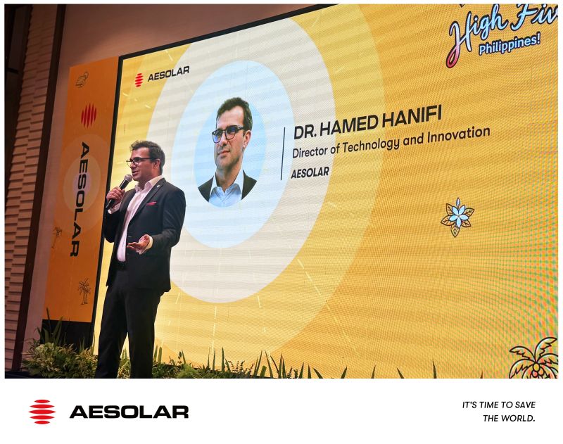 Dr. Hamed Hanifi at a photovoltaic conference or industry event