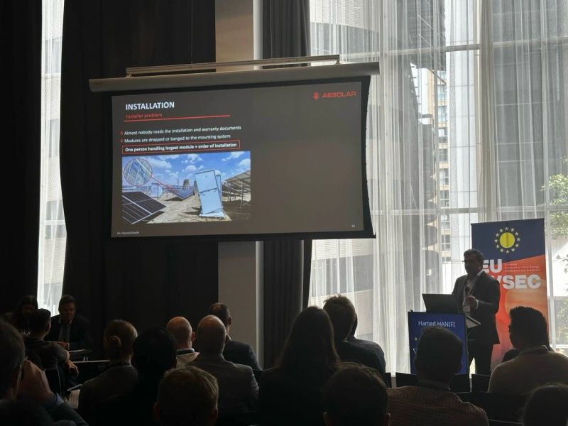 Dr. Hamed Hanifi at a photovoltaic conference or industry event